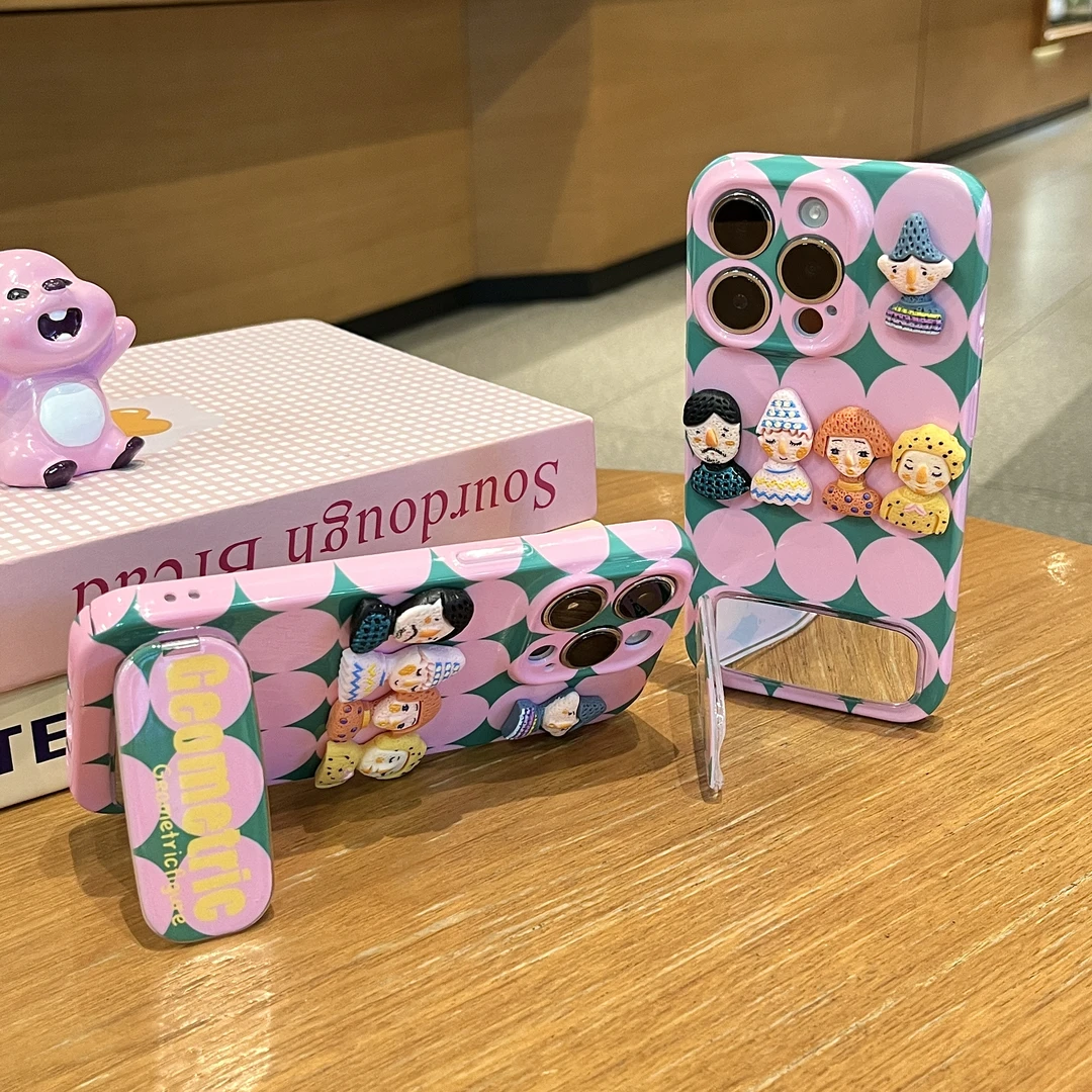 卡通小人玩偶适用苹果16手机壳iPhone15华为P70vivoppo小米菲林