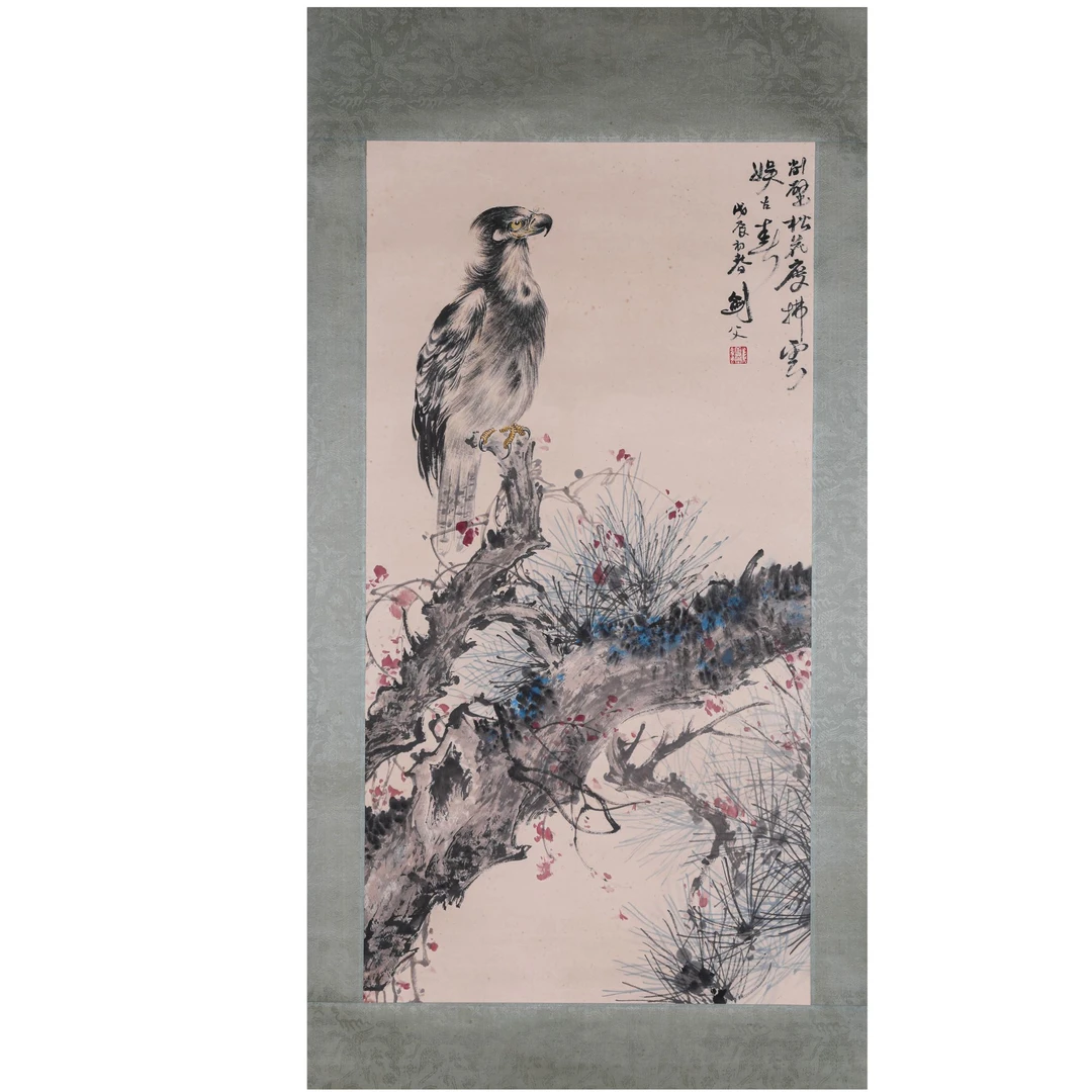 014  四平尺 高老 松鹰图 47.5*91cm