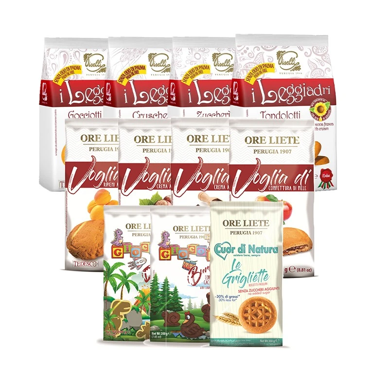 【直播专享】意大利进口佩思利多口味饼干休闲小零食biscuit