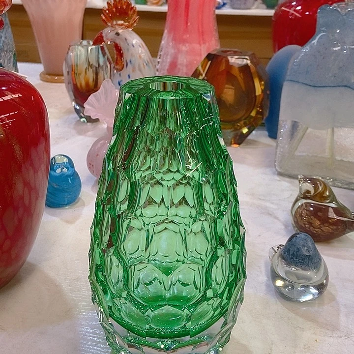 琉璃琉璃花瓶高25口3