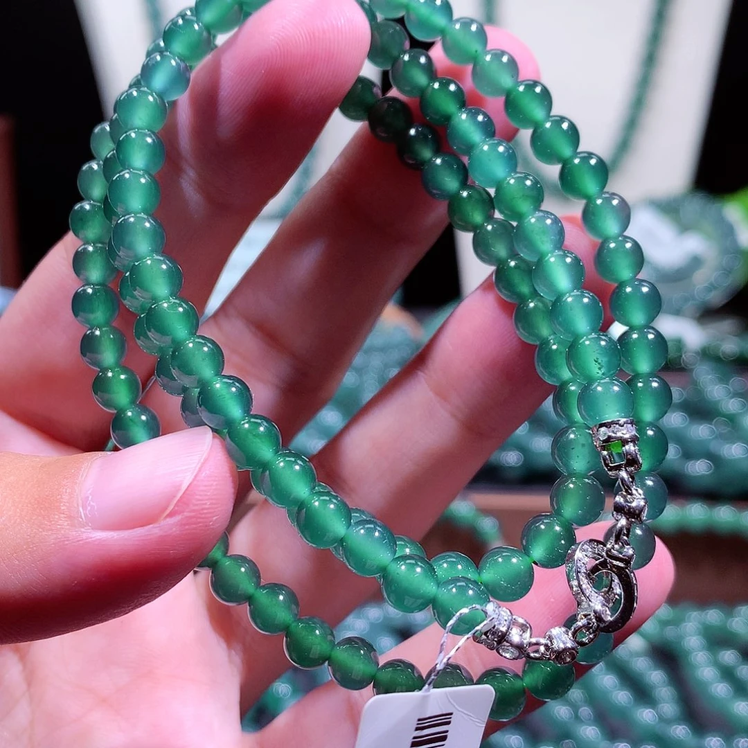 翡翠未镶嵌手链天然a货翡翠项链5.9