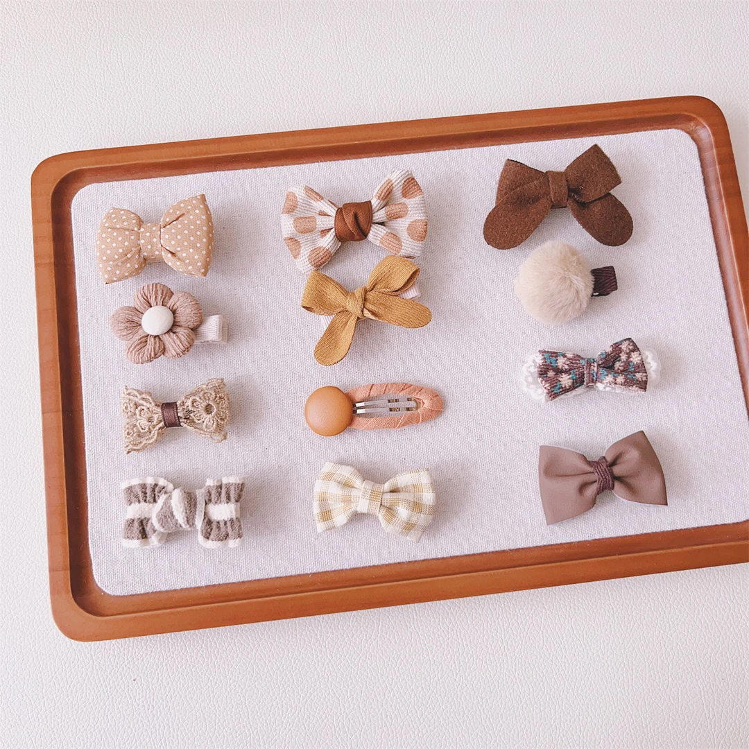 儿童新款韩版蝴蝶结发夹女童民族风刘海边夹儿童发卡发饰婴儿头饰