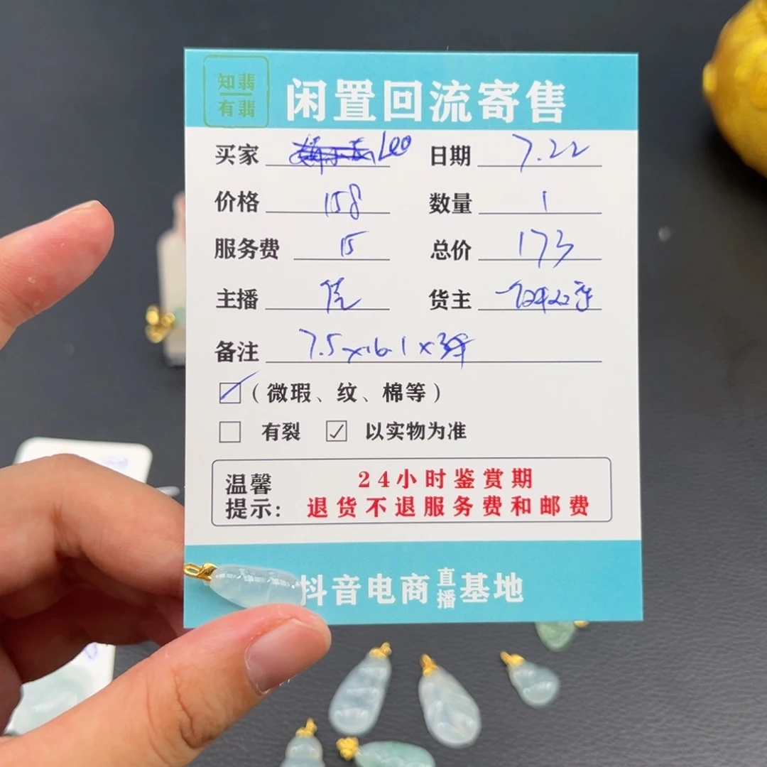 翡翠18K金镶嵌颈饰L****啥