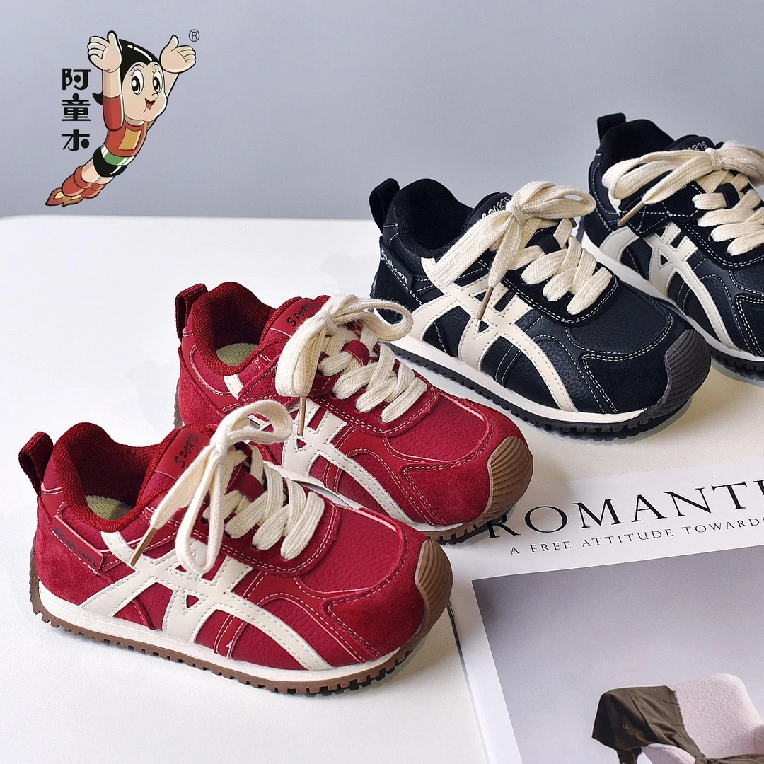 阿童木潮牌男童运动鞋中大儿童休闲鞋2025秋季新款女童百搭阿甘鞋
