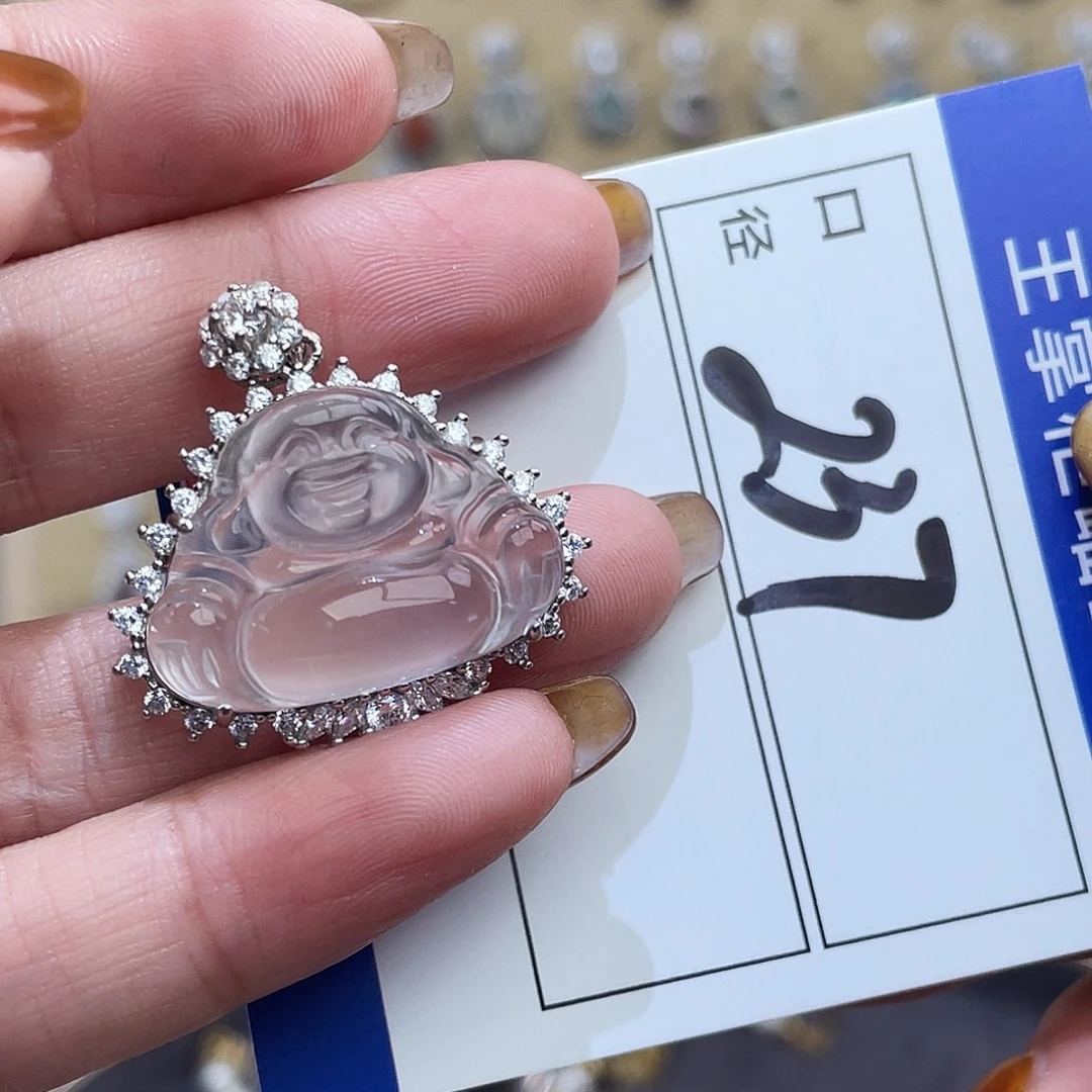 石英质玉银S925镶嵌颈饰