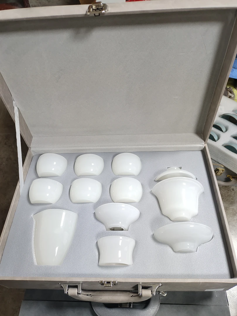 古法琉璃茶具套装家用防烫泡茶器盖碗礼盒159