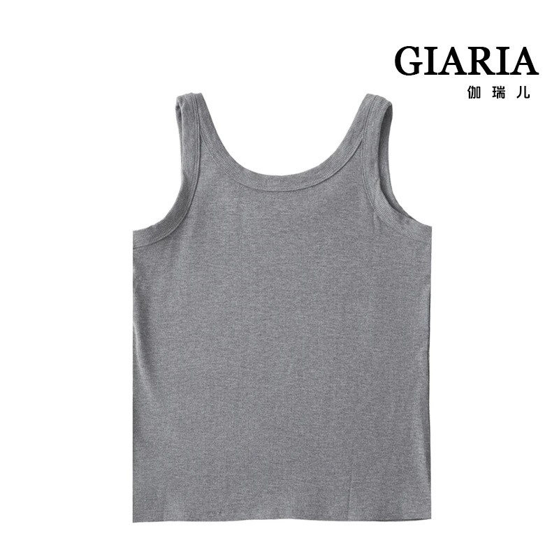 GIARIA伽瑞尔春季内搭背心灰色打底无袖，百搭舒适，时尚潮流，通勤