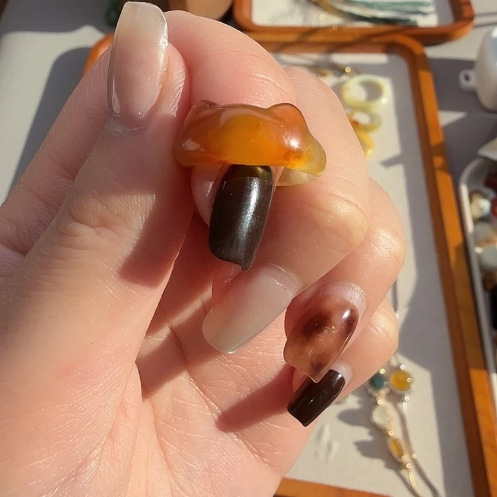 蛇纹石玉合金颈饰