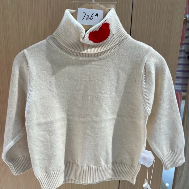 726#QBLD-123407472杏色毛衣品牌童装