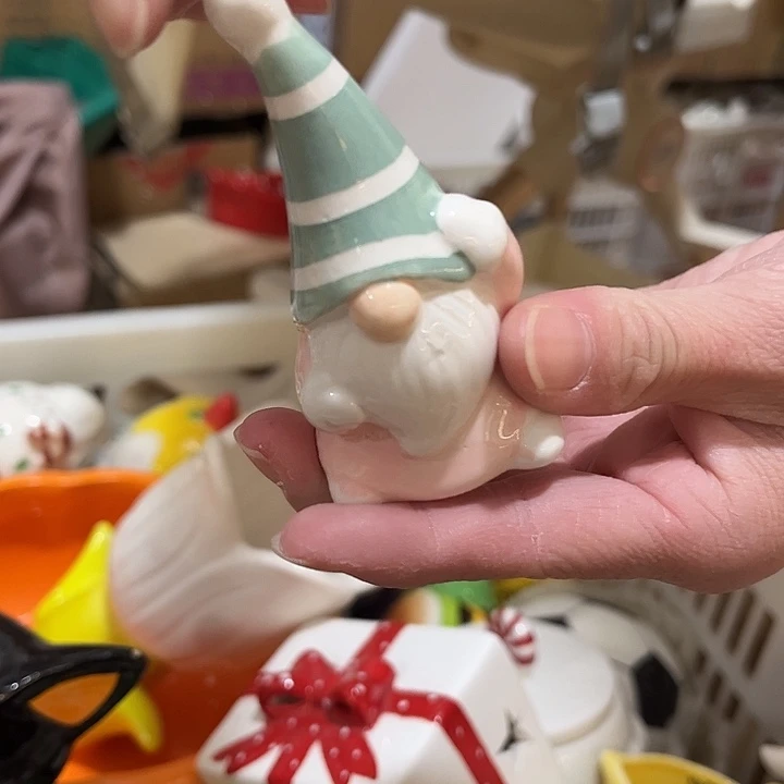 陶瓷微瑕摆件介意慎拍米粒