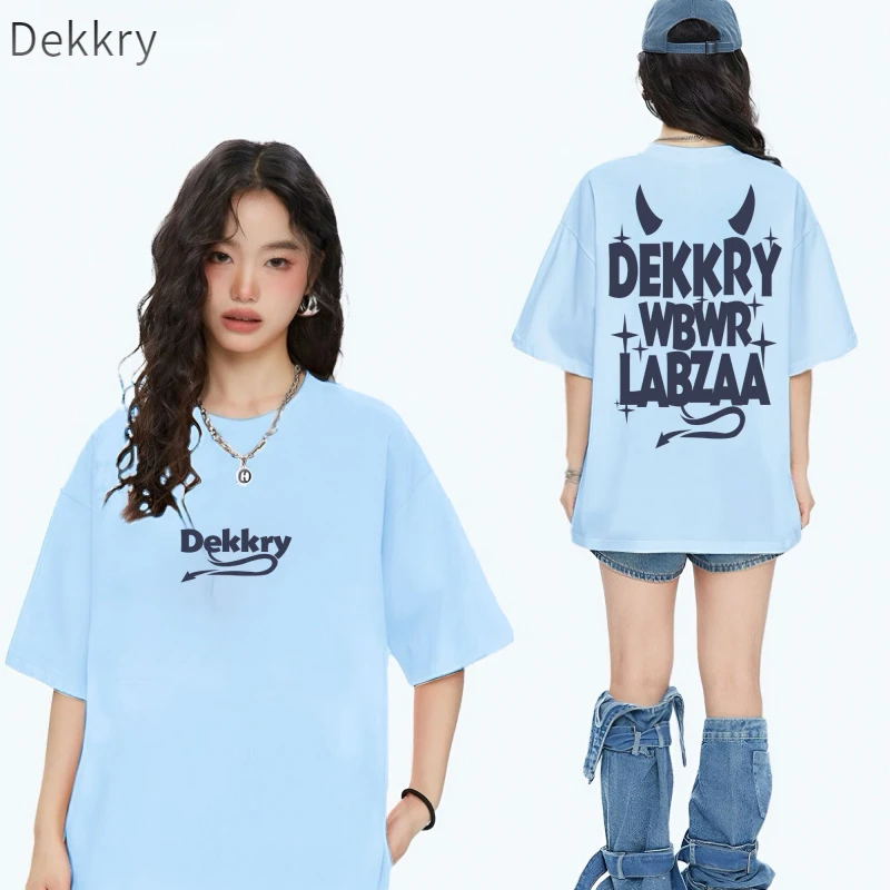 DekkryT恤短袖纯色日系宽松男装国潮重磅简约男士情侣休闲ins