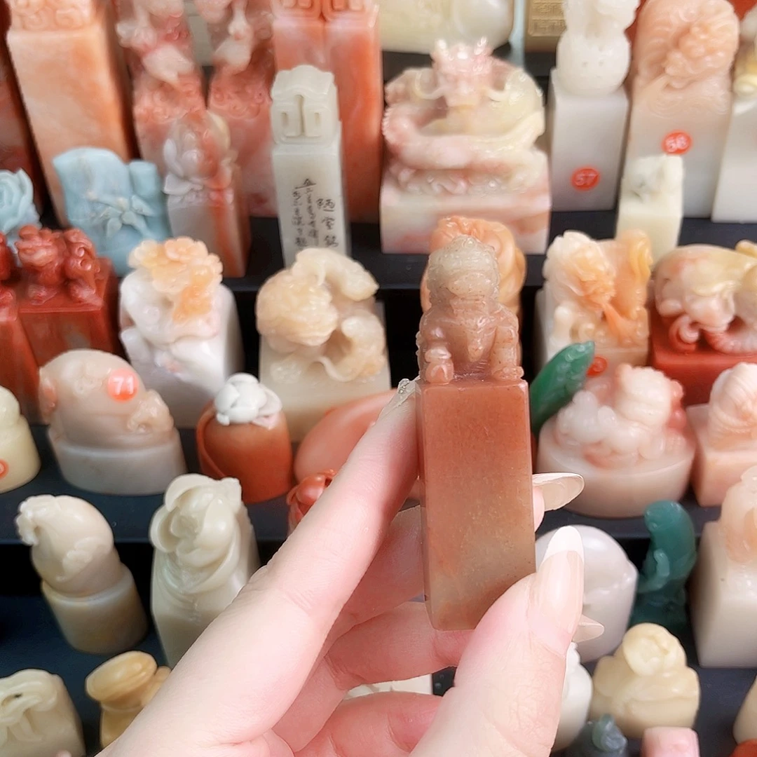 寿山石印石狮子的