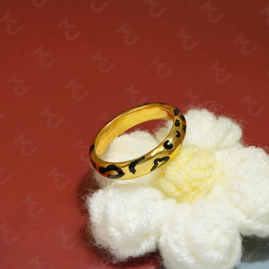 18K金豹纹戒指配件【QL07477】