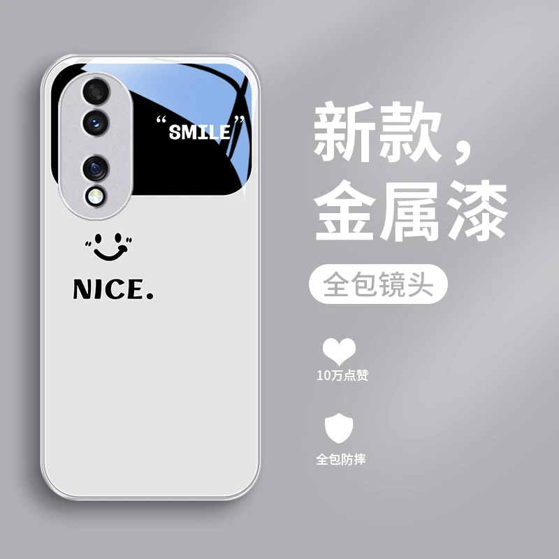Nice视窗适用华为荣耀70pro手机壳honor70玻璃男款70pro+全包情侣