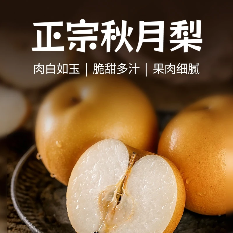 正宗山东秋月梨新鲜脆甜多汁当季现摘水果