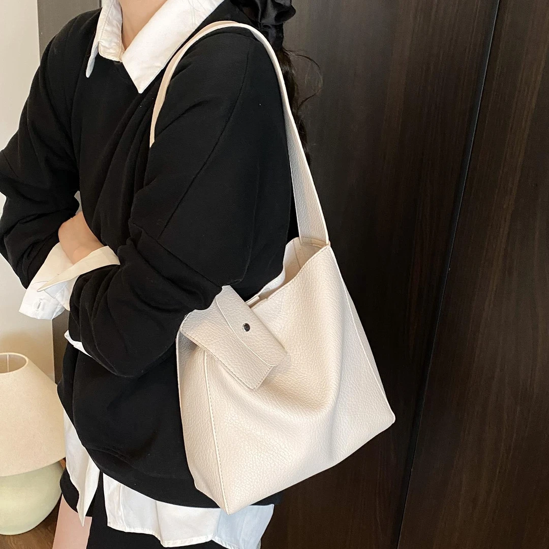 大容量包包女2025新款托特包百搭单肩子母包休闲爆款通勤水桶包