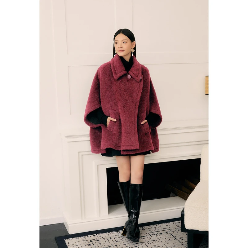 OBBLIGATO奥丽嘉朵2024秋冬新品绵羊毛混羊驼毛大衣1C34580100