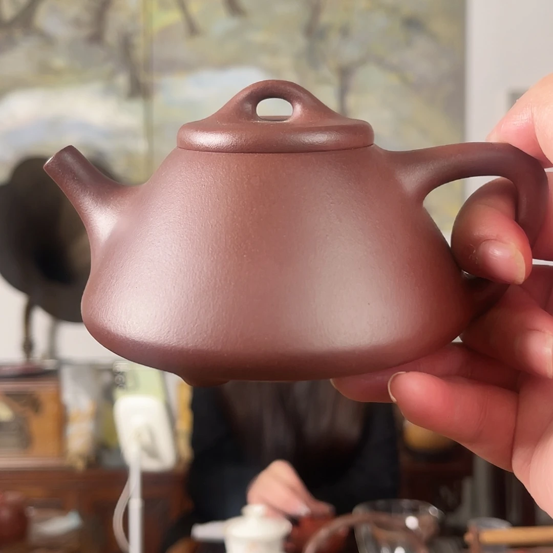 子冶石瓢 紫泥 紫砂壶