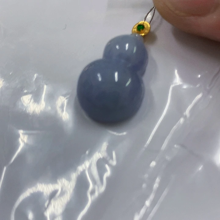 翡翠18K金镶嵌颈饰挂件