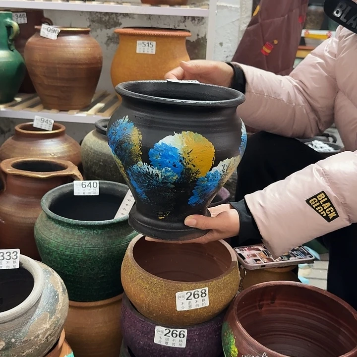 瑕疵彩绘鱼尾436高度20口径17