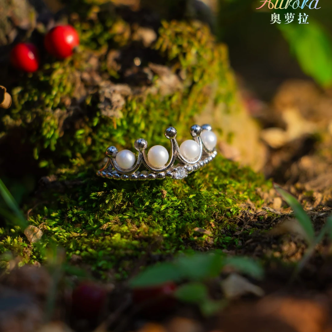 【奥萝拉珠宝】 海水珍珠戒指 S925银镶嵌 3-3.5MM #JZ049-1