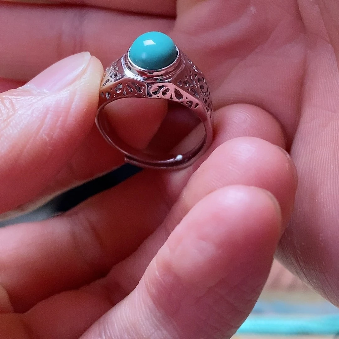 银S925镶嵌绿松石珠宝奇石