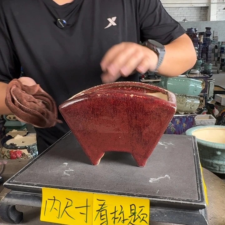 ****年。一风堂石湾花盆 瑕疵