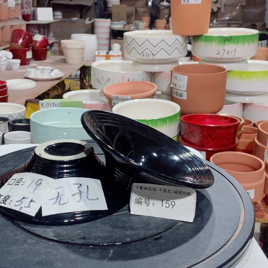 微瑕花盆-159-口19×5.5-2个无孔