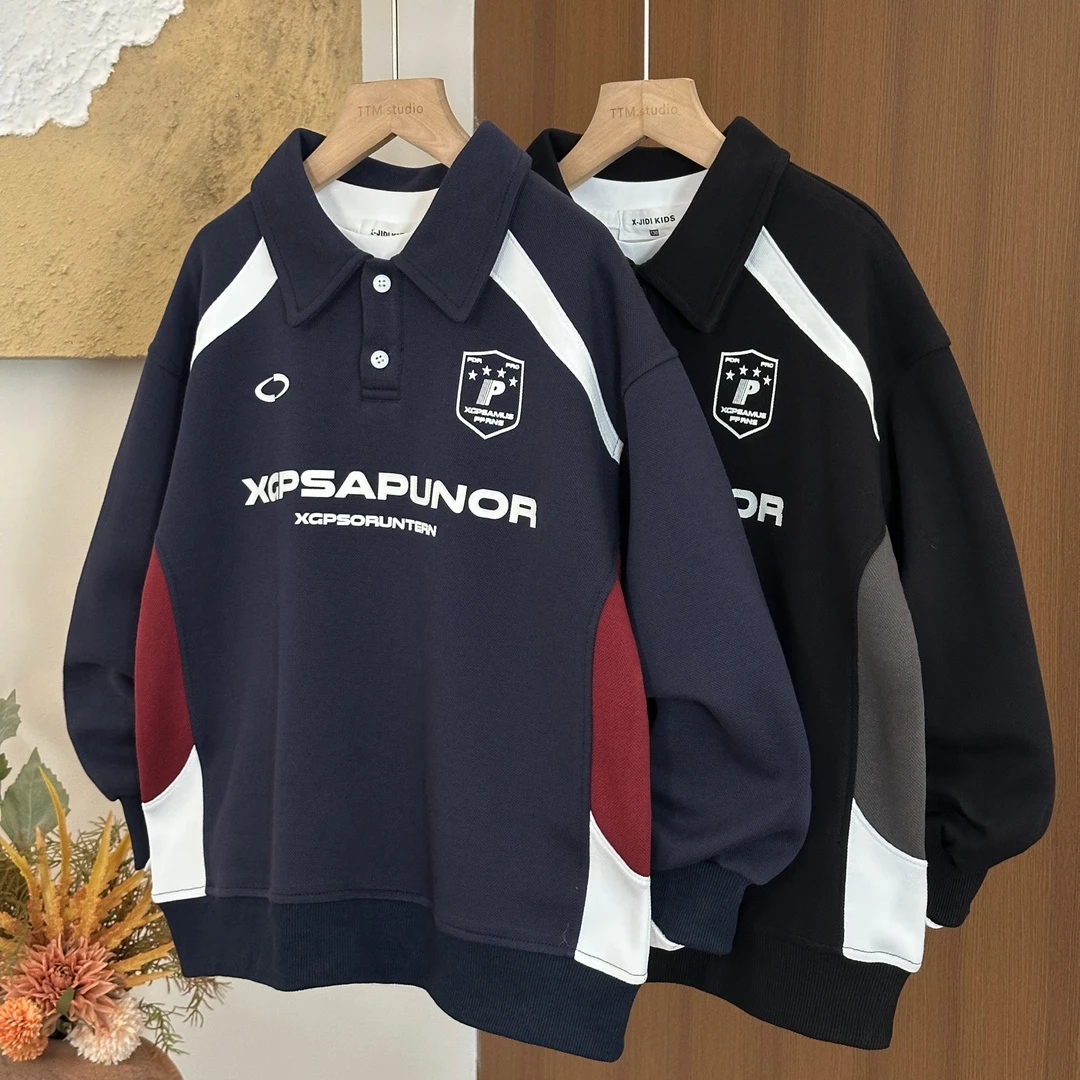 【现货】男女童2024年新款休闲卫衣潮酷字母印花洋气韩版中大童