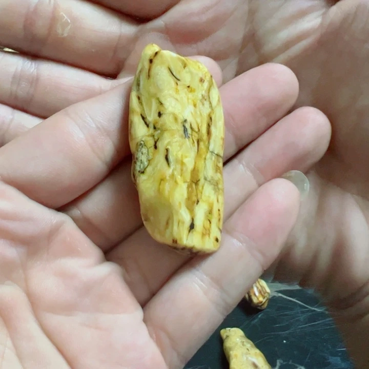 大***猫裸石琥珀未镶嵌干白7.9克