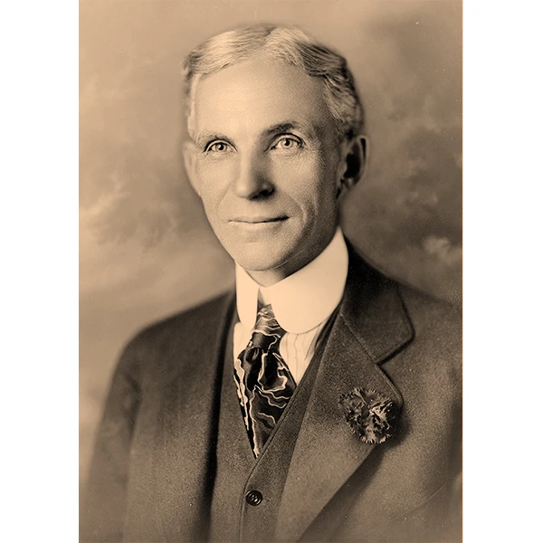 福特汽车 亨利福特 海报 复古文艺牛皮纸装饰画酒吧挂画壁画 画芯