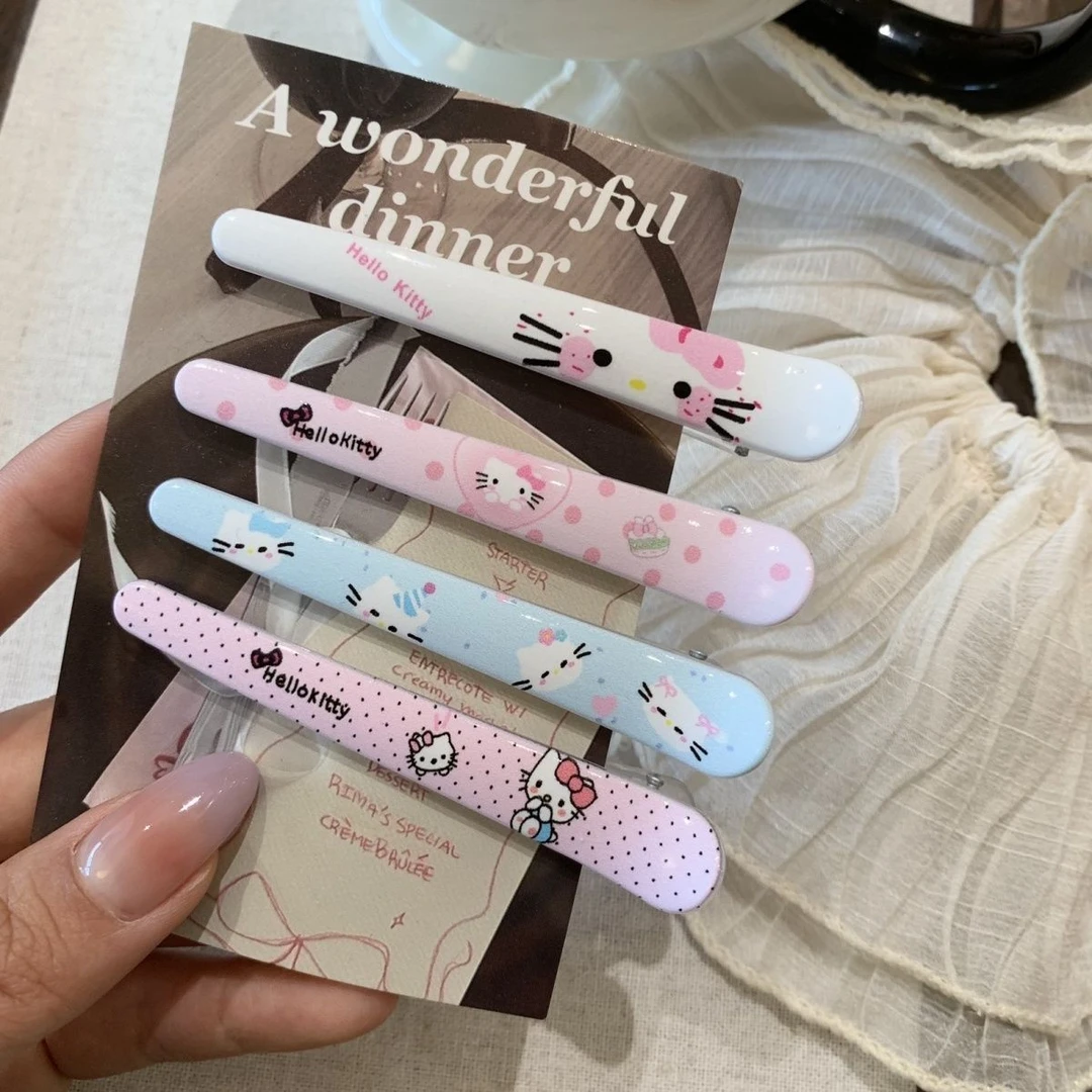 Kitty发夹一字发卡萌趣卡通头饰可爱少女心蓬松刘海碎发佩戴神器