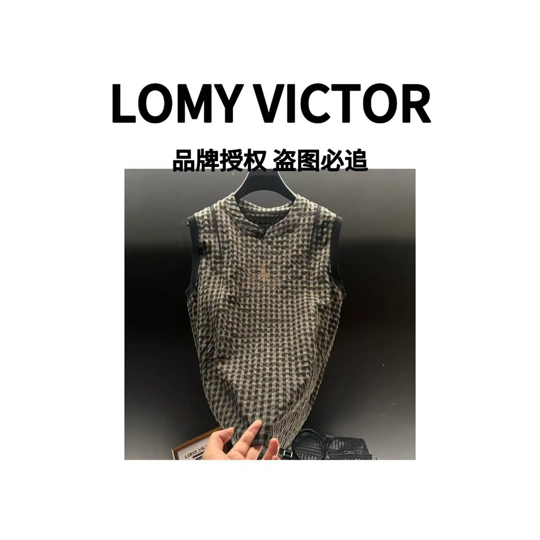 LOMY VICTOR2025夏季新品上衣男女同款重磅格子条纹上衣NZN2445