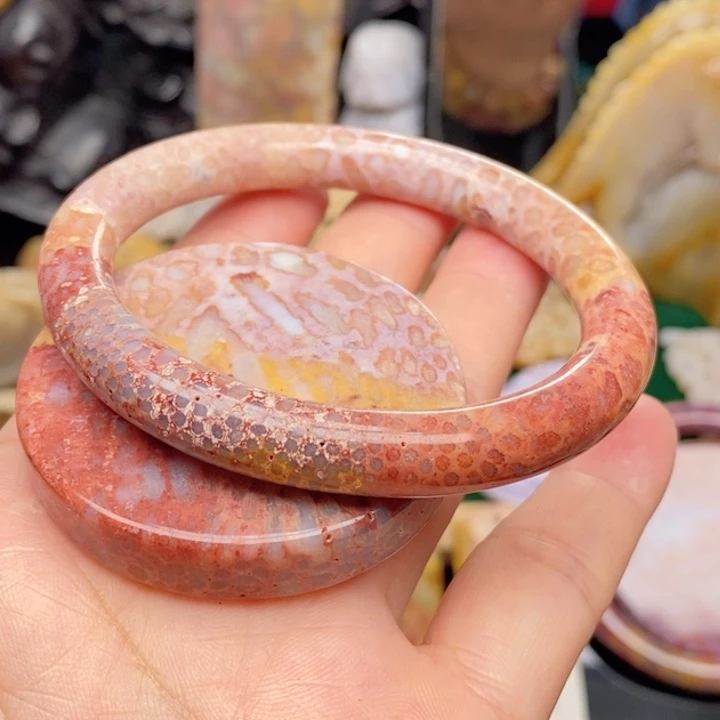 硅化珊瑚（珊瑚玉）手镯未镶嵌55