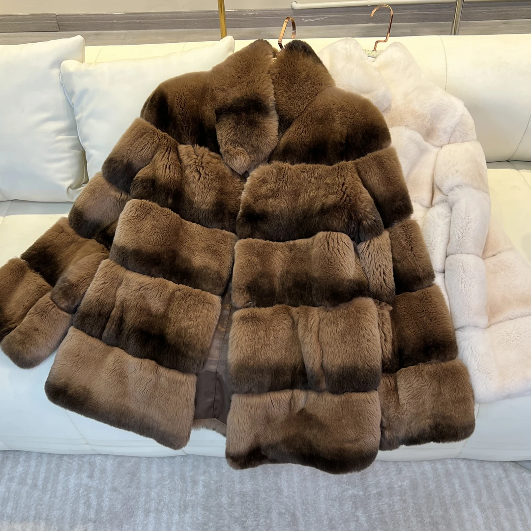 时髦中长立领冬外套023C