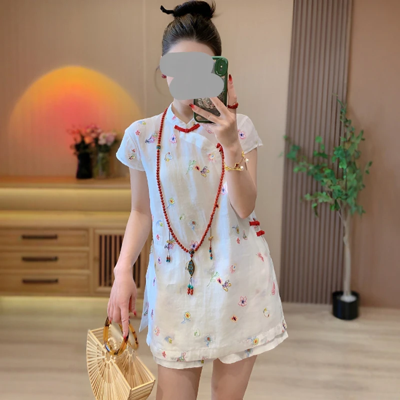 新中式国风粉色气质套装女夏季2025新新中式国风春季中式嫁衣套装