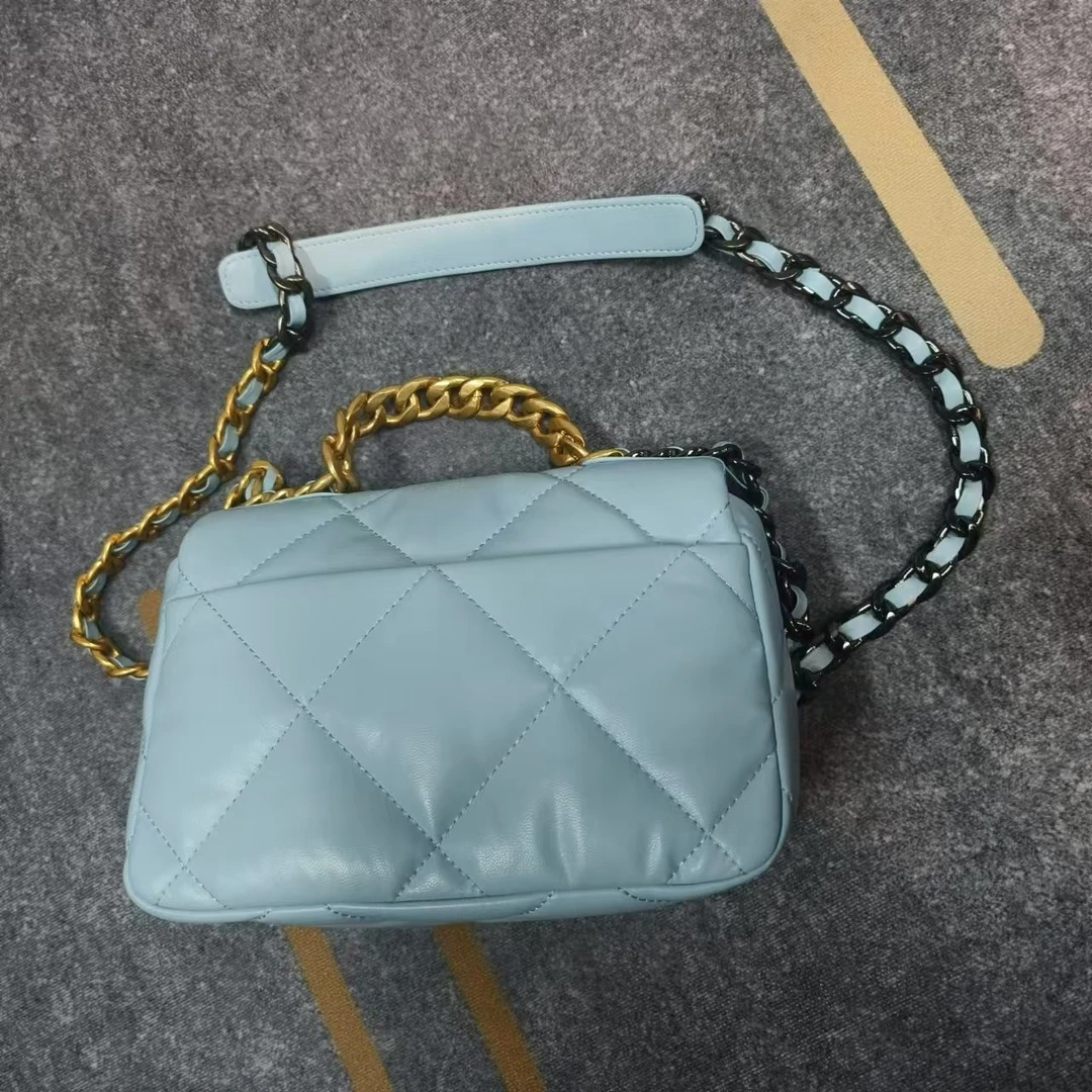 潮流真皮新款女包斜挎包包 10919 蓝色19