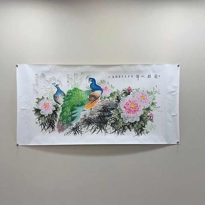 国画精品纯手绘138×68