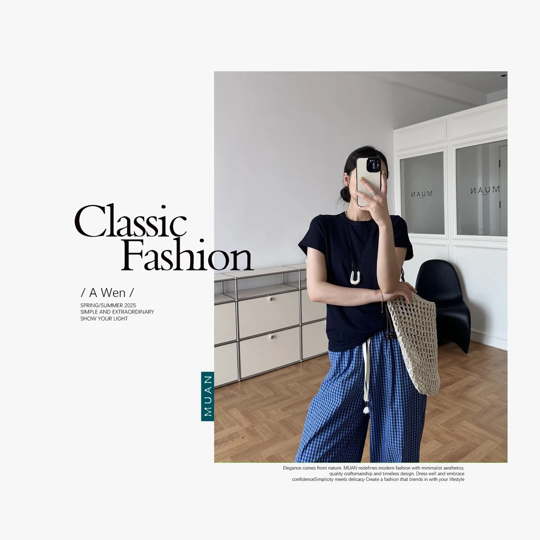 木岸MUAN：《果冻T》“果冻系列”定制宽松简约圆领短袖上衣T恤JD-1022