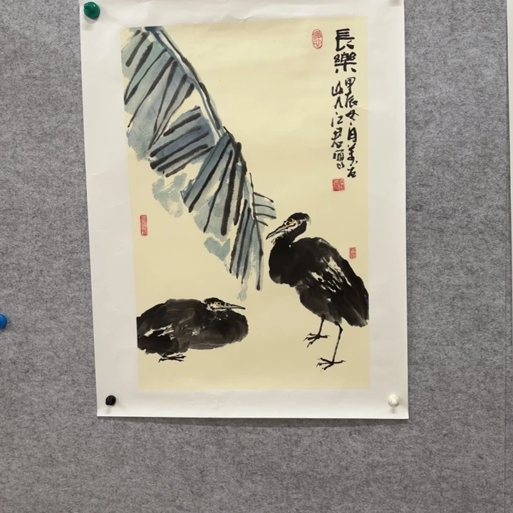 国画花鸟等多种鸟类的栖息环境中