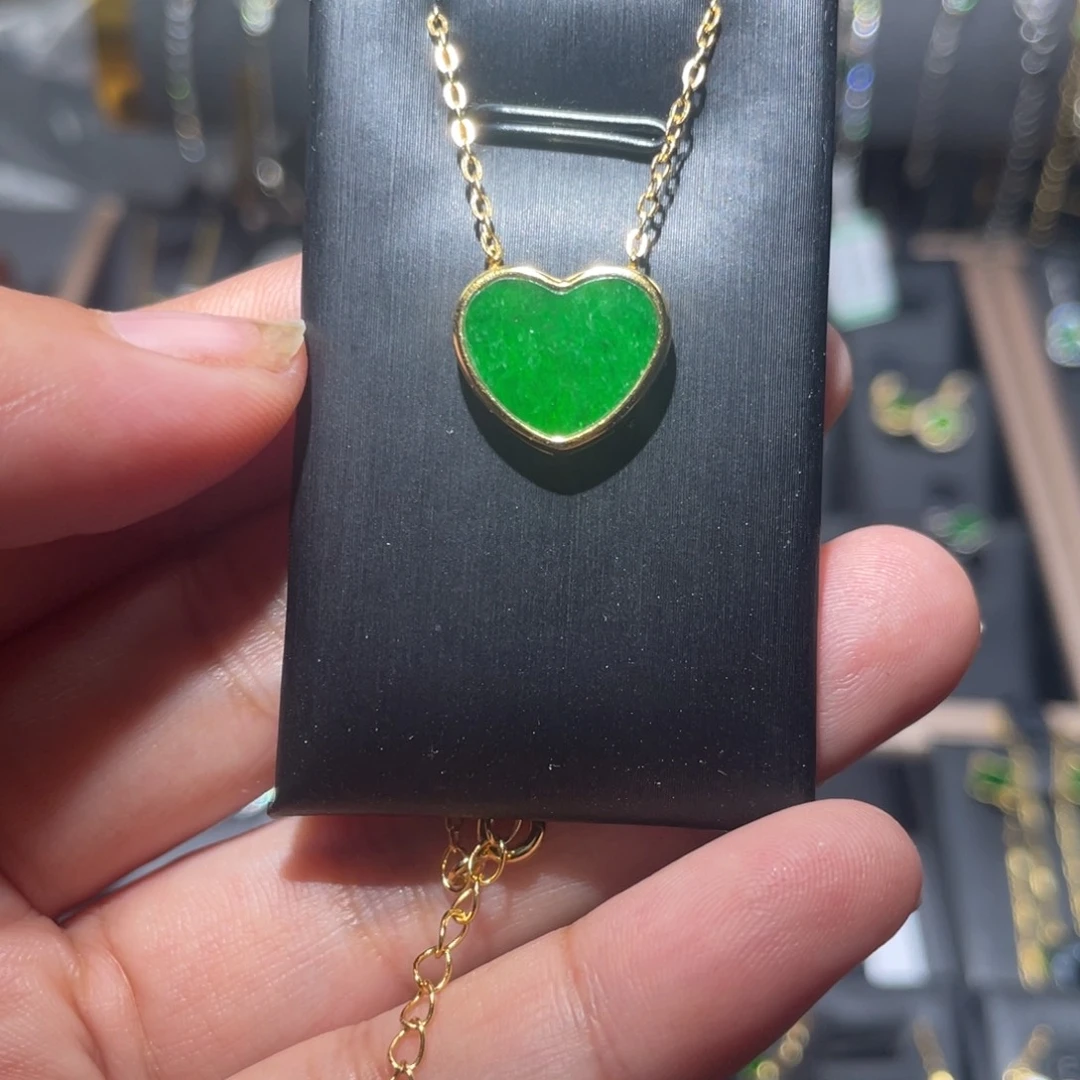 翡翠银S925镶嵌颈饰