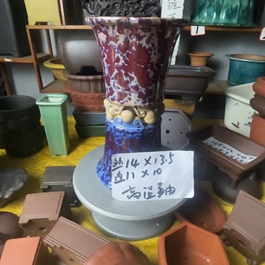 宜兴紫砂花盆二个