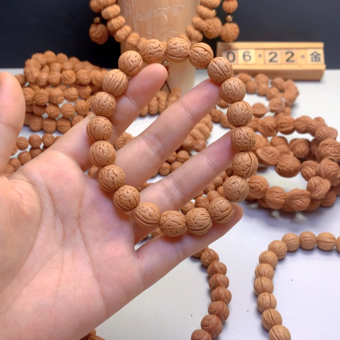 桃核手串?*12脑纹手串