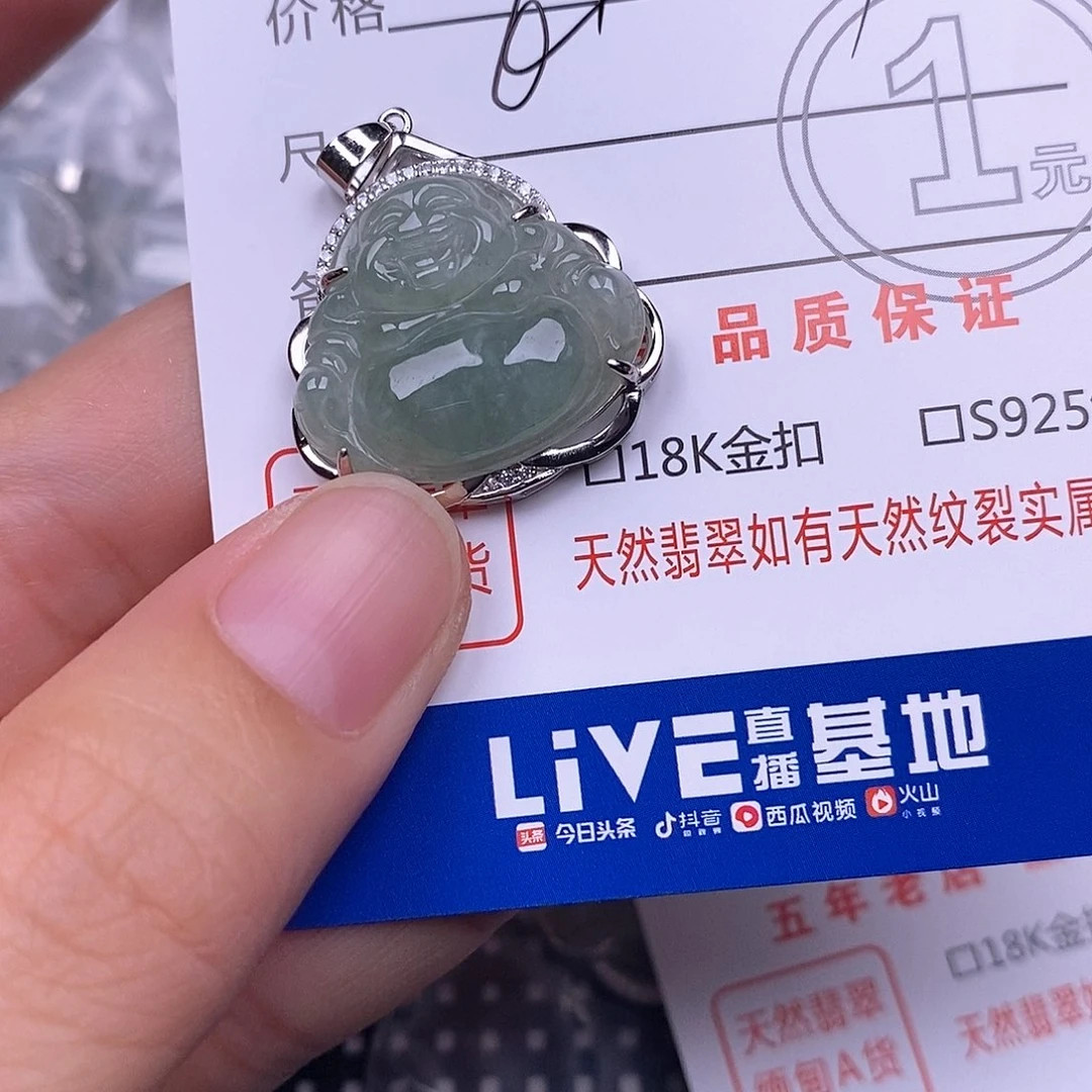 翡翠银S925镶嵌颈饰