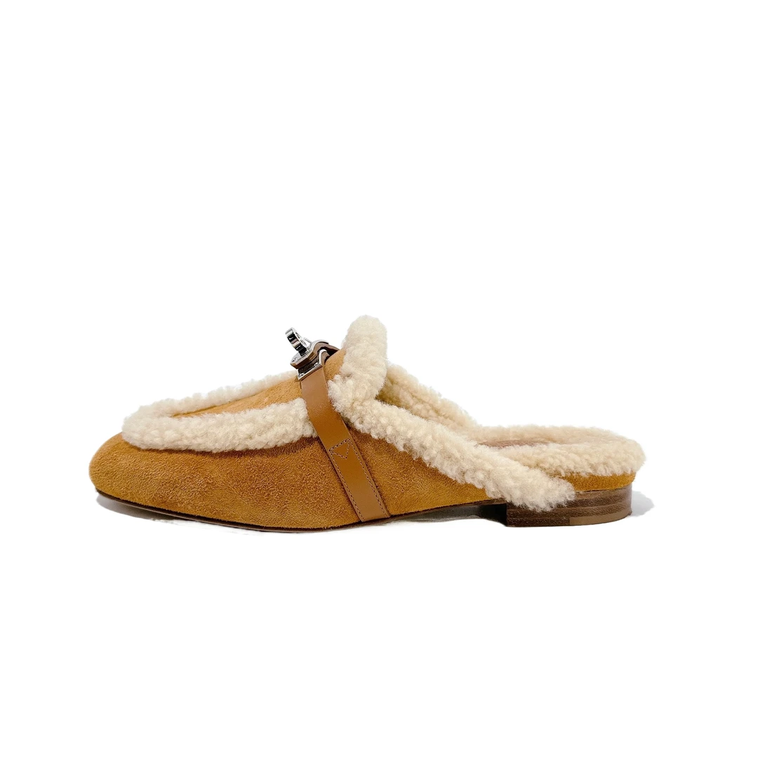 99新 Hermes/爱马仕 爱马仕 安洁利严选/XK0112132 平底鞋