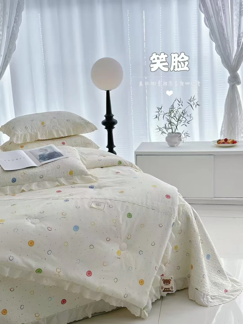 81%(含)-95%(含)夏季床品套件盖毯印花空调被大豆被床品夹棉