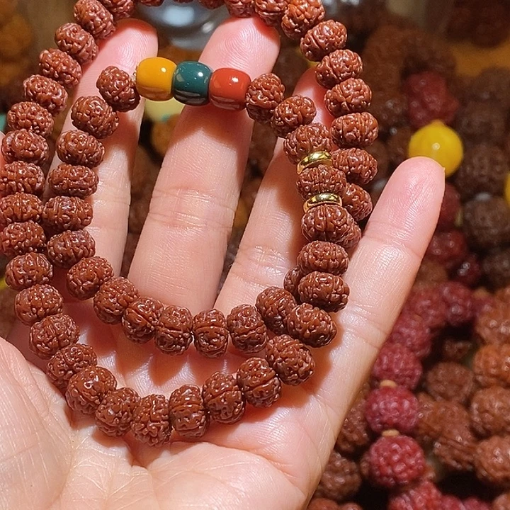 金刚菩提吊坠106玉华双圈红绿