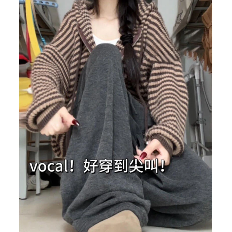 垂感高腰软糯窄款阔腿裤女大码胖mm春夏遮肉直筒裤宽松休闲糯米裤