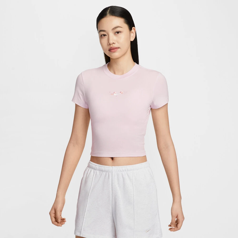 NIKE耐克女子AS W NSW NK CHLL KNT CRP GCEL无领短T恤IF2007-655