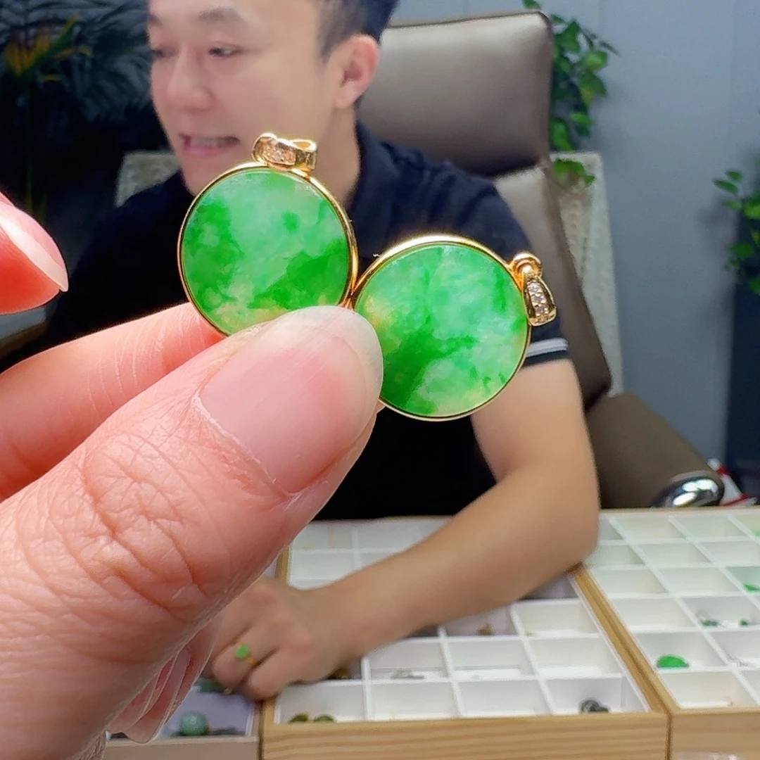 翡翠银S925镶嵌吊坠(不含链)多样性发货其一